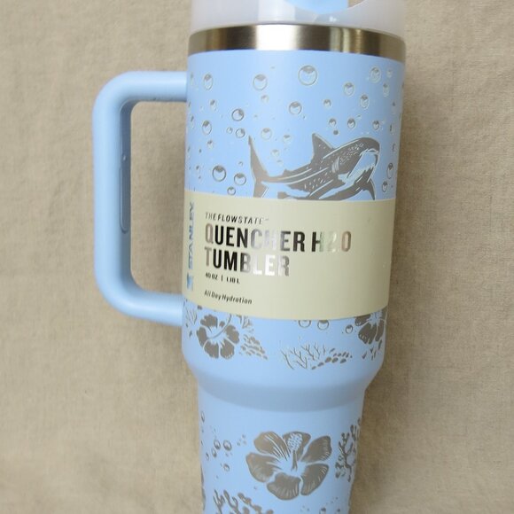 Stanley 40oz Quencher H2.O FlowState Tumbler, Sea Life Laser Etched New w/ FLAW - Picture 2 of 14